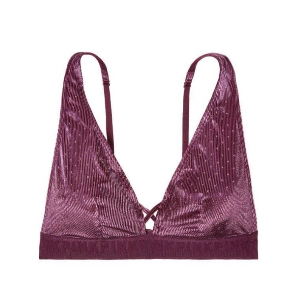 Victoria's Secret PINK Velvet Plum Bralette